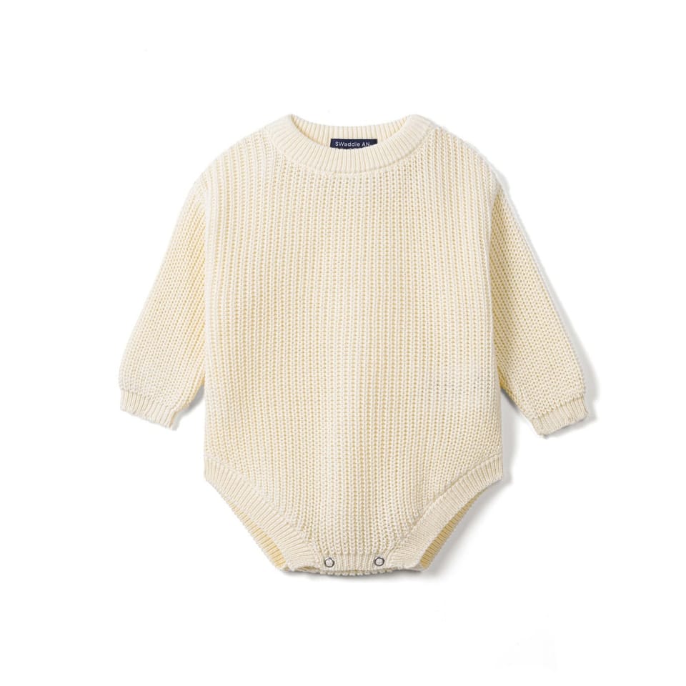 Mono unisex clásico de punto en color vainilla — Heroz Kids Clothing