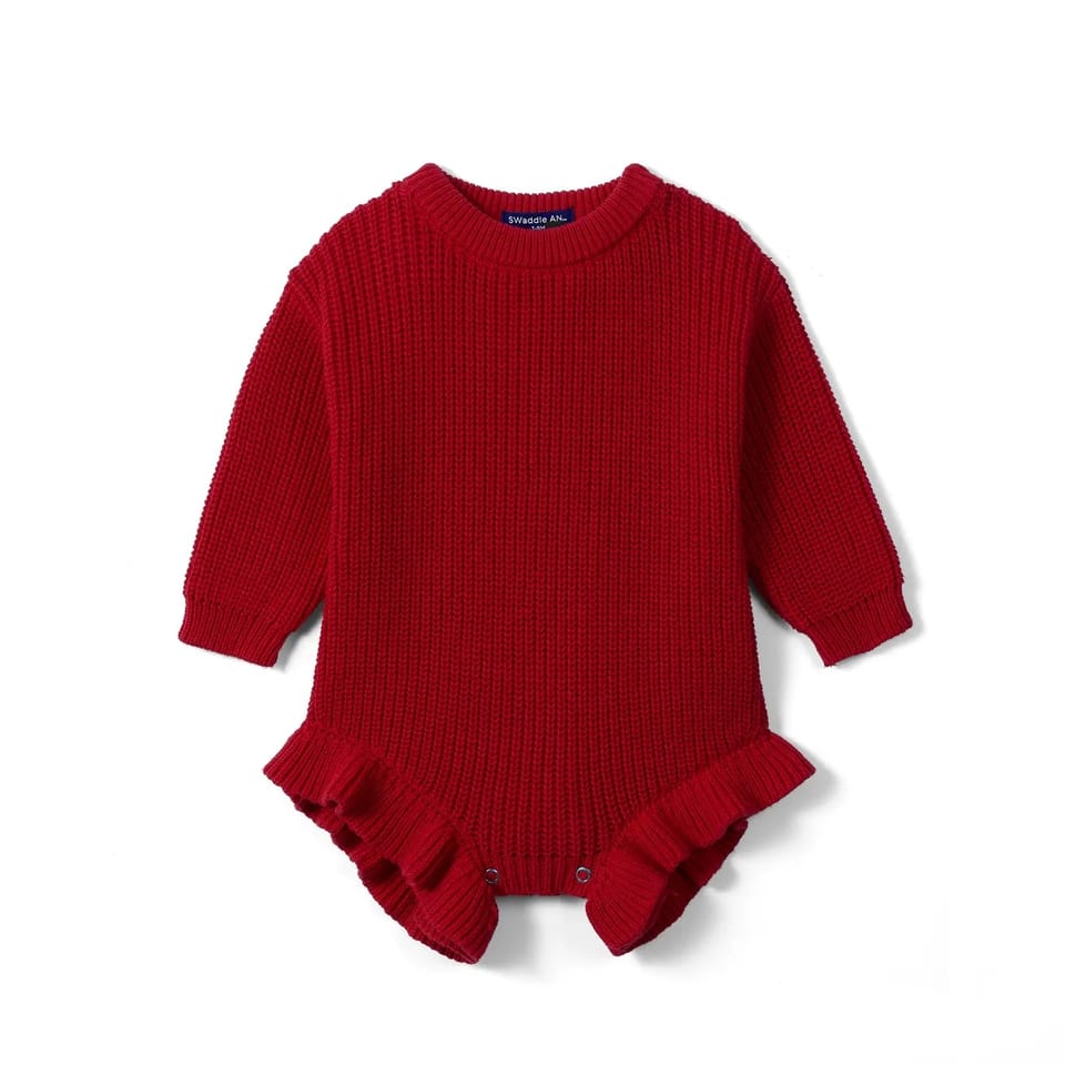 Mono de punto con volantes en color rojo — Heroz Kids Clothing