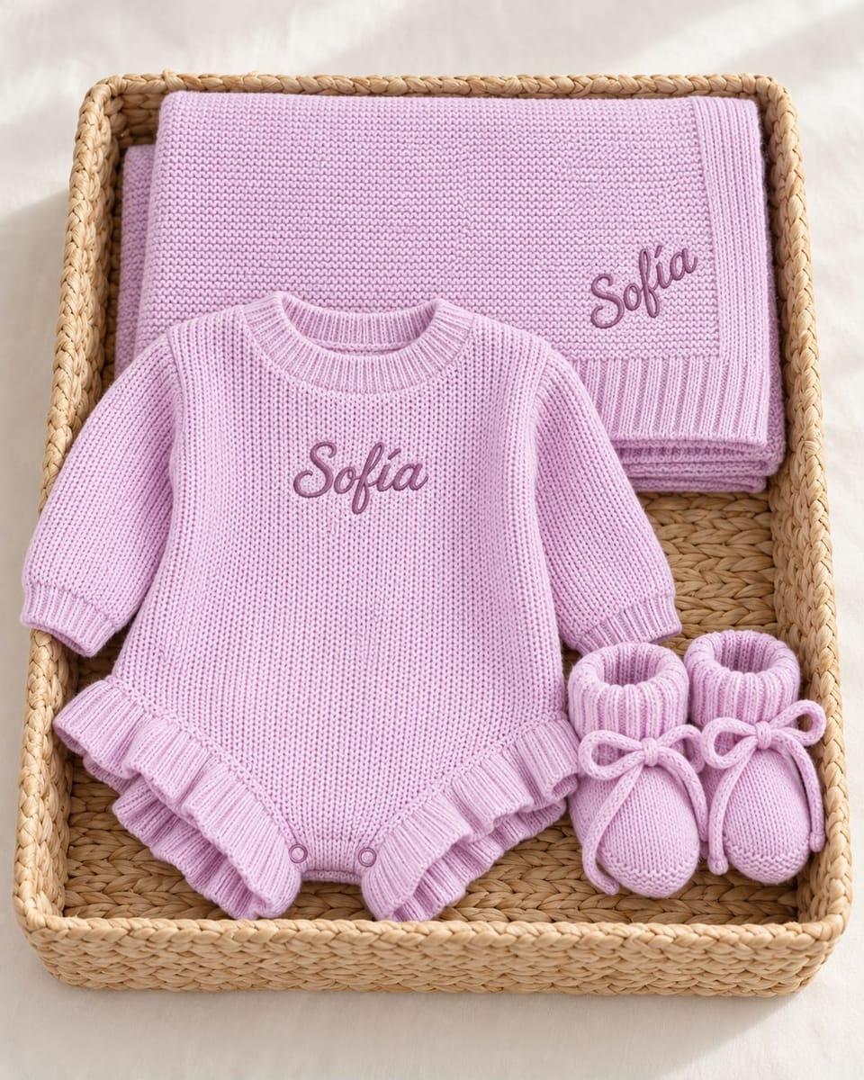Set de regalo personalizado en color lila — Heroz Kids Clothing